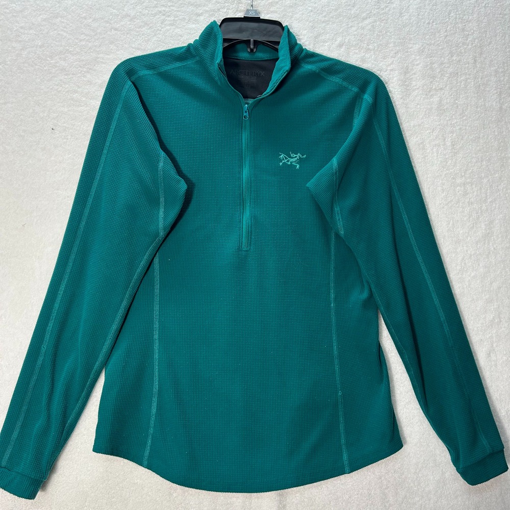 Arc'teryx Womens Size M Teal Green Delta LT 1/4 Zip Fleece Athletic Shirt (M3)